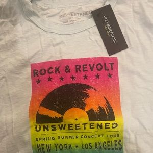 Unsweetened New York T shirt, size XS. NEVER WORK. NEW WITH TAGS